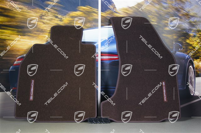 Fußmatten-Satz 2-teilig, nur für Cabrio Modelle mit BOSE Surround Sound-System, cocoa (braun)