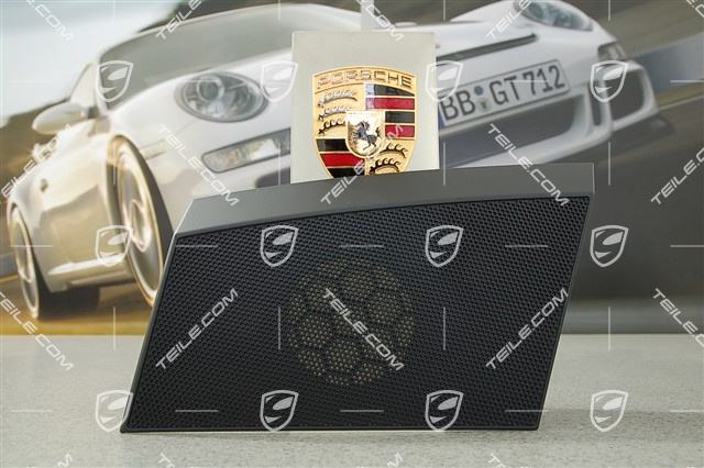 Loudspeaker cover, dashboard trim, black, L Loudspeaker cover, dashboard trim, black, L