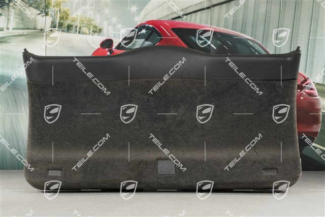 Tapicerka tylnej klapy, Perłowy welur, Automatyczne zamykanie, czarna