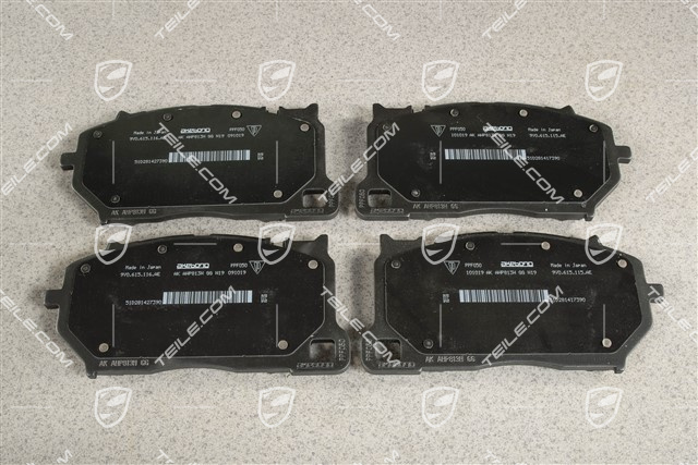 Klocki hamulcowe, przednia oś, 20'' PSCB, zaciski białe i zielone