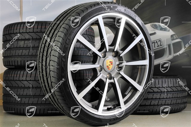 20" summer wheel set Carrera Classic II, wheel 8,5J x 20 ET51 + 11J x 20 ET52 + Tyres 245/35 ZR20 + 305/30 ZR20, TPMS