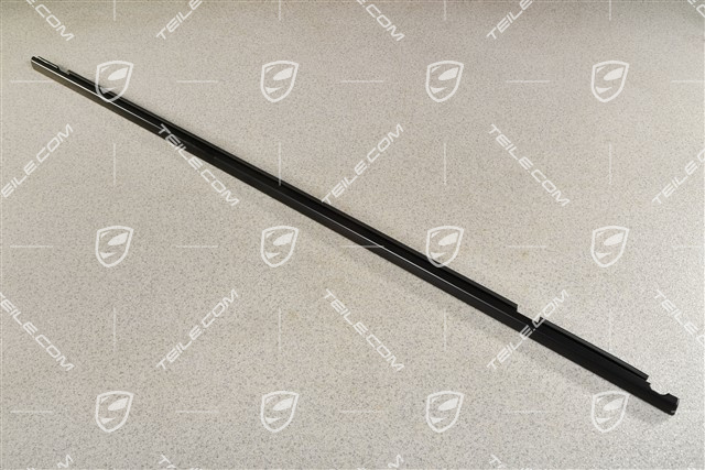 Side window trim, outer, front door, Black matte, R