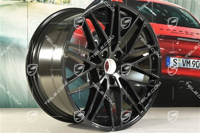 21" Felga Cayenne RS Spyder Design, 11J x 21 ET58, czarny wysoki połysk