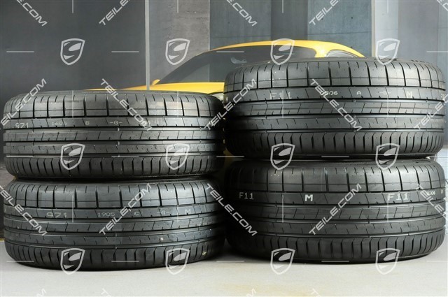 20" Boxster Spyder summer wheel set, rims 8.5J x 20 ET57 + 10.5J x 20 ET47 + NEW Pirelli summer tyres 235/35 ZR20 + 265/35 ZR20