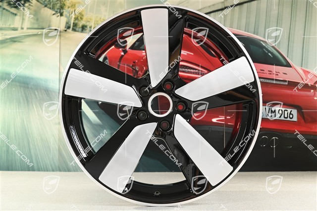 22" Macan Sport wheel set, 9J x 22 ET29 + 11J x 22 ET47, high-gloss black