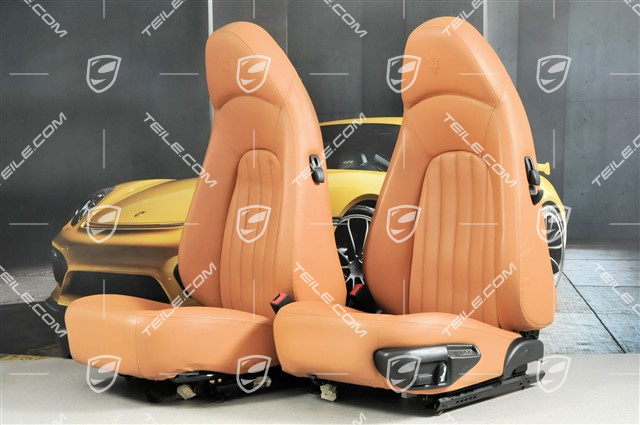 4200, Seats, el. adjustable, leather, Memory, Light Brown, set (L+R)