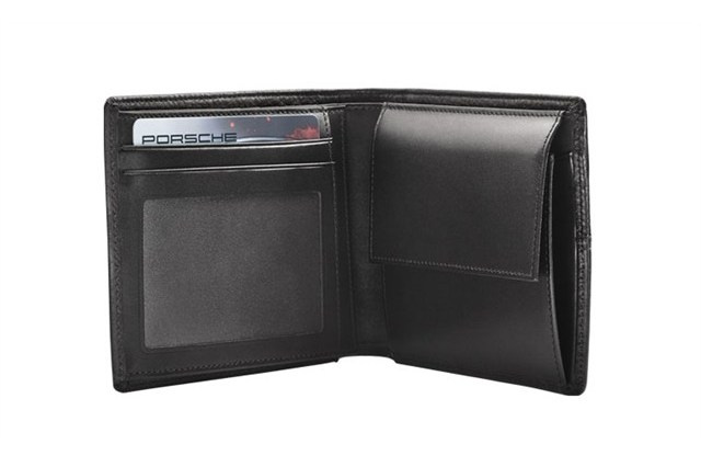 Porsche Sport Classic wallet, leather. Black