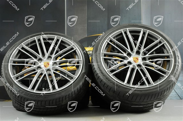 20" Sommerräder 911 Turbo IV, Felgen 11,5J x 20 ET56 + 9J x 20 ET51 + Pirelli P Zero Sommerreifen 305/30 ZR20 + 245/35 ZR20, mit RDK-Sensoren