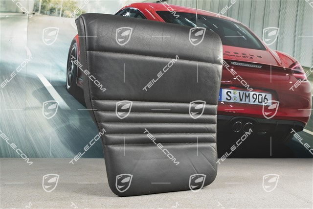 Back seat lower / cushion, Cabrio, leather, Black, L
