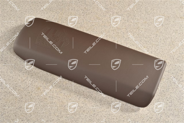 Armrest Lid with Porsche crest, Espresso