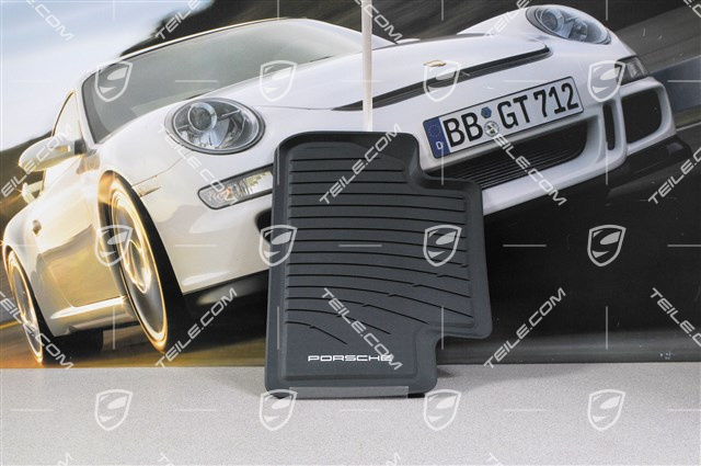 Dywaniki gumowe, komplet 4-częściowy, czarny