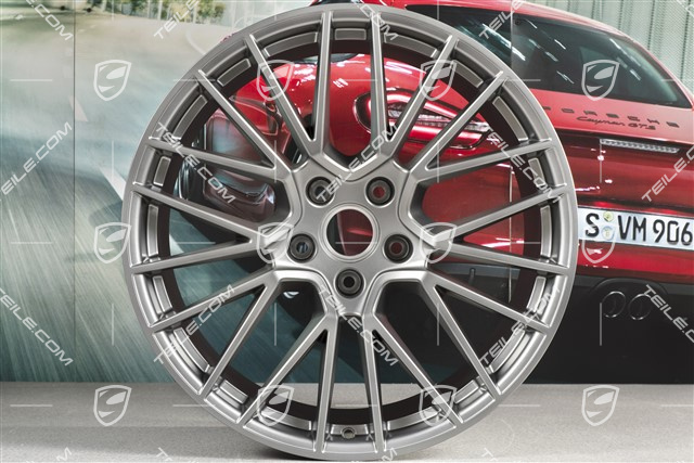 21-inch wheel rim, Cayenne RS Spyder, 11J x 21 ET58, Platinum satin mat
