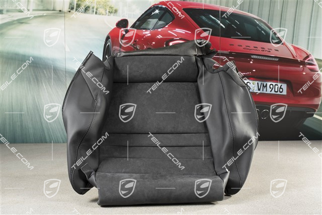 Sitzbezug / Bezug, Sitzkissen, mit Heizung, Alcantara/ Leder/ Leder, Schwarz, GTS, L