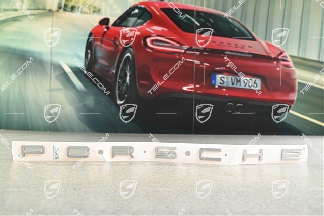"PORSCHE" logo / Emblem, Silver