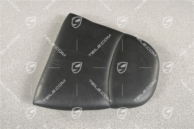 Notsitzkissen, Raffleder, Schwarz, L