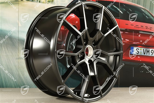 21-inch Rim Sport Turismo GTS / RS Spyder Design, 9,5J x 21 ET60, in black satin-mat