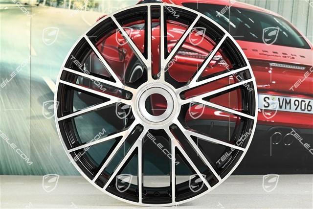 21-inch wheel rim Panamera Turbo S, 9,5J x 21 ET71, black high gloss