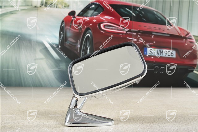 Lusterko zewnętrzne / drzwi, prostokątne, małe, chromowane, R