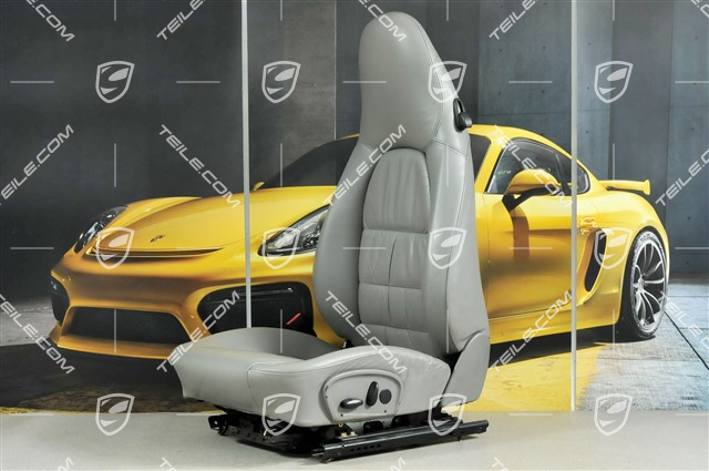 Sitz, el. einstellbar, Heizung, Leder, Graffitigrau, Raffleder, L