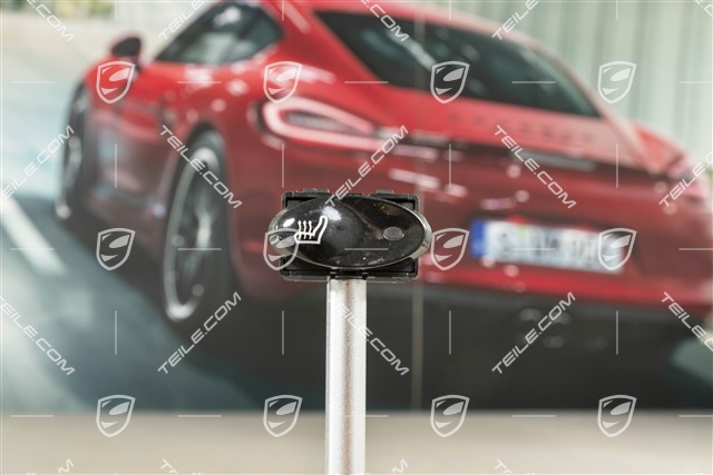 Przycisk podrzewanego fotela, czarny połysk, L