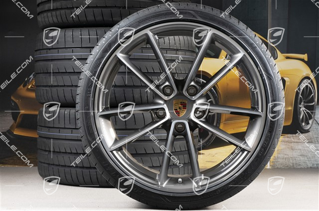 20"+21" Sommerräder Satz Carrera Classic, Felgen 8,5J x 20 ET53 + 11,5J x 21 ET67 + Sommerreifen 245/35 R20 + 305/30 R21, mit RDK-Sensoren