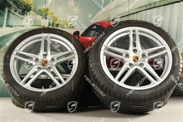 19" Koła zimowe, komplet "Carrera", felgi 8,5J x 19 ET50 + 11J x 19 ET77 + opony zimowe Pirelli Sottozero II 235/40 R19 + 295/35 R19