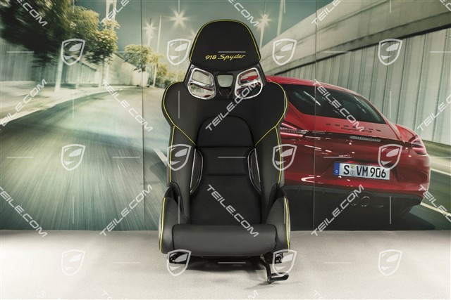 918 Spyder Schalensitz, schwarzes/acid green Leder, R