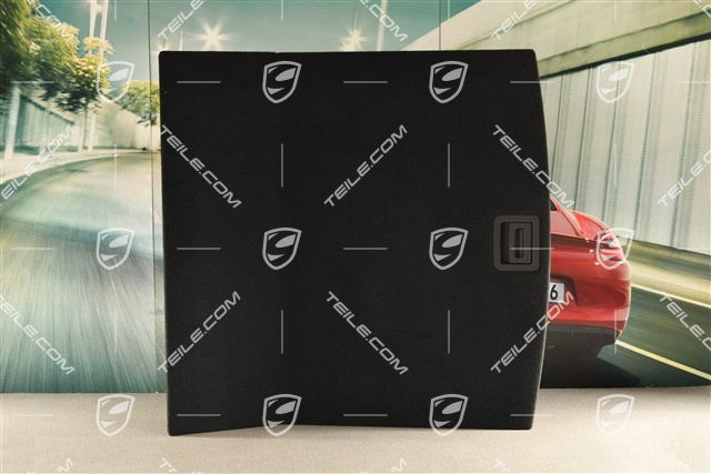 Hybrid, Kofferraumverkleidung, Reserveradabdeckung, Teppich / Perlvelours, Schwarz