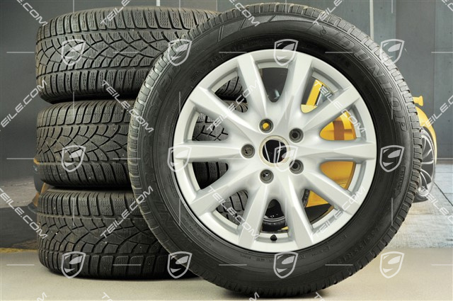 18-inch Cayenne winter wheel set, wheels 8J x 18 ET53 + Dunlop SP Winter Sport 3D tyres 255/55 R18, without TPMS