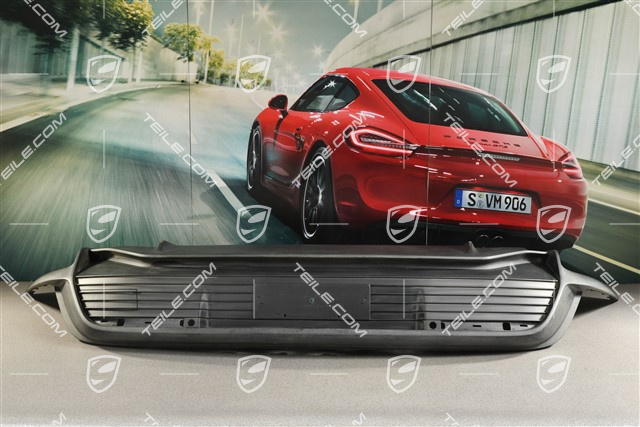 Stossfänger  hinten, Spoiler Blende / Unterteil, mit Löcher für Rückfahrkamera, Schwarzmatt