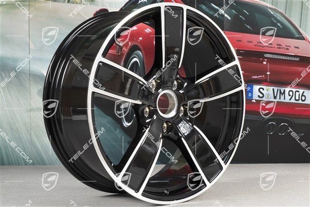 20-inch wheel rim set Carrera Sport, 8,5J x 20 ET49 + 11,5J x 20 ET56, Jet Black Metallic