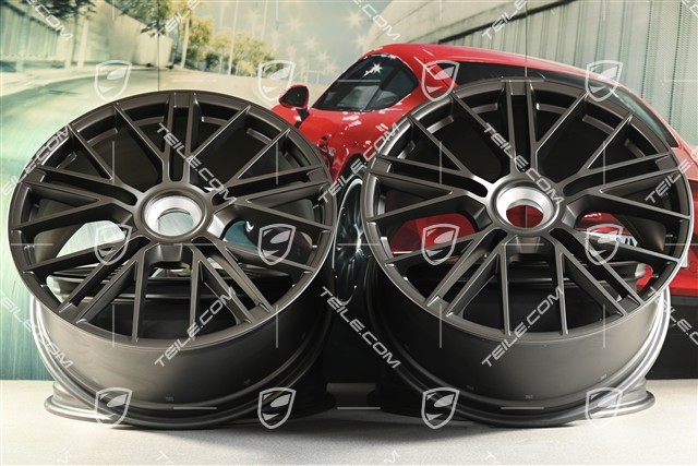 21" Panamera Turbo S Felgensatz, Zentralverschluss, 9,5J x 21 ET71 + 10,5J x 21 ET71, Turbonite