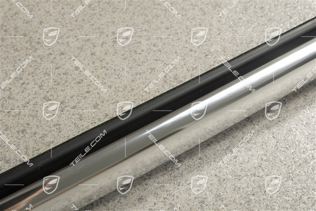 Moulding, Door channel, incl. sealing, rear, Galvano silver, R