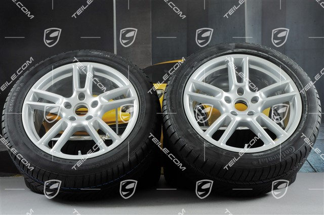 19" Koła zimowe, komplet "Panamera", felgi 9J x 19 ET64 + 10,5 J x 19 ET62 + NOWE opony zimowe Continental ContiWinterContact PS830 P 265/45 R19 + 295/40 R19