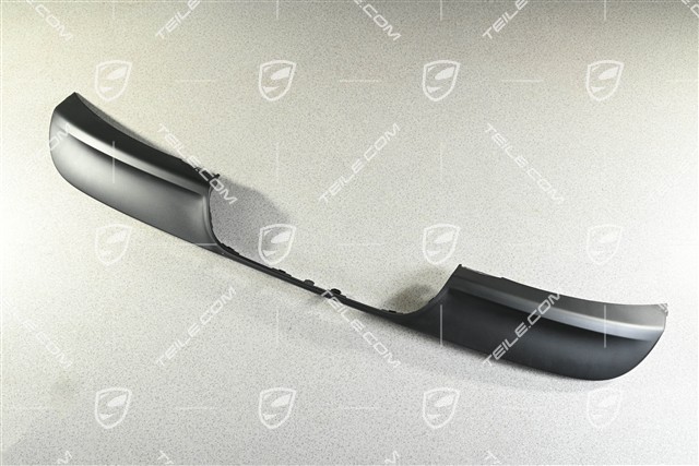 Rear bumper lower cover / spoiler, sports exhaust system, black matte