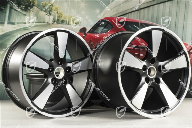 20" komplet felg Sport Classic "50 lat 911", 9J x 20 ET51 + 11,5J x 20 ET48, czarne