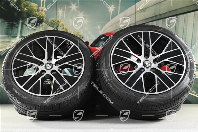 20" Turbo Aero Sommerräder Satz, Felgen 9J x 20 ET54 + 11J x 20 ET60 + Pirelli Sommerreifen 245/45 R20 + 285/40 R20, ca. 50km, DOT/Bj. 2021