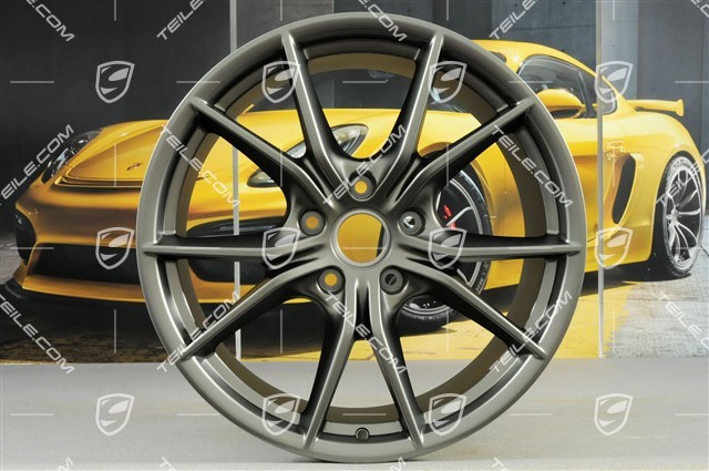 20" Carrera S IV Felgensatz, Felgen 8,5 J x 20 ET49 + 11,5 J x 20 ET76, Platinum-Seidenmatt