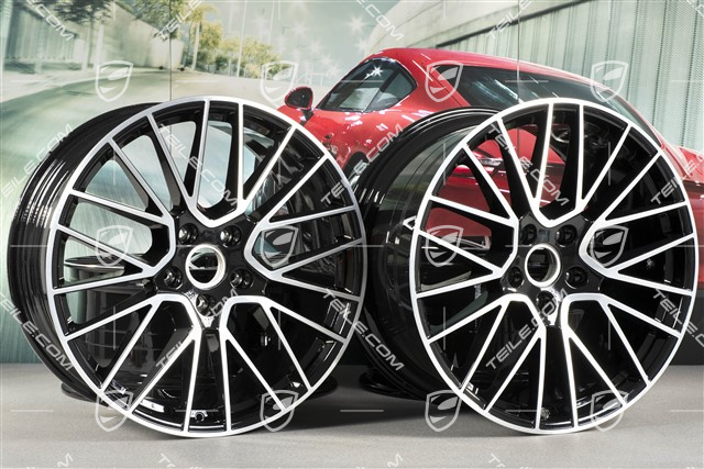 21" Felgensatz Cayenne RS Spyder, 11J x 21 ET49 + 9,5J x 21 ET46, für den Cayenne Coupé, schwarz hochglanz