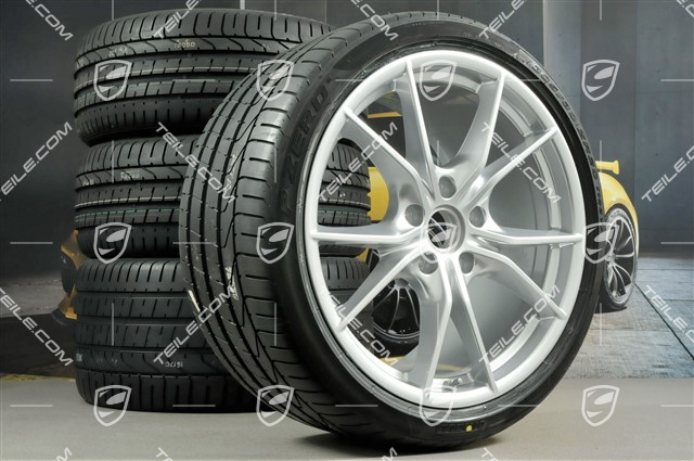 20-inch Carrera S (IV) summer wheels set, rims 8,5 J x 20 ET49 + 11,5 J x 20 ET76 + summer tires 245/35 R20 + 305/30 R20, with TPM