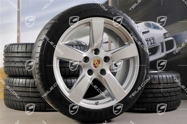 19" Cayman S Sommerräder Satz, 8J x 19 ET57 + 9,5J x 19 ET45, Reifen 235/40 ZR19 + 265/40 ZR19