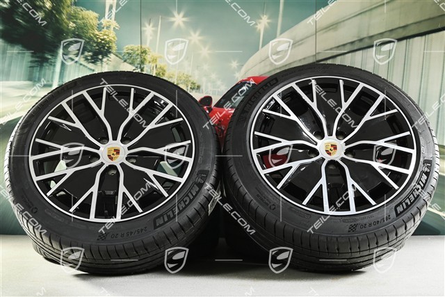 20" koła letnie Turbo S Aero Design, komplet, felgi 9J x 20 ET54 + 11J x 20 ET60, opony letnie Michelin 245/45 R20 + 285/40 R20