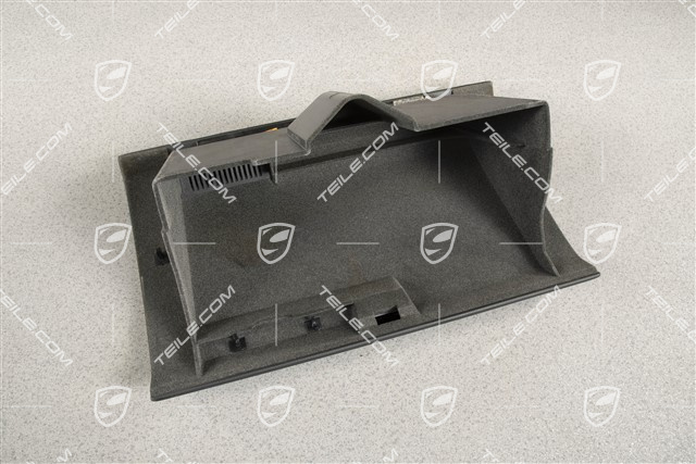 Dekiel schowka na rękawiczki, skóropodobny, Czarny