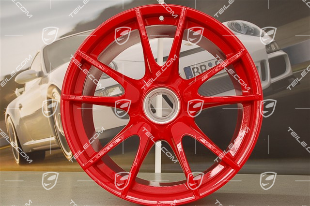 19" GT3 II RS 4.0 / GT2 RS Felgensatz, Indischrot, vorne 9J x 19 ET47 + hinten 12J x 19 ET48