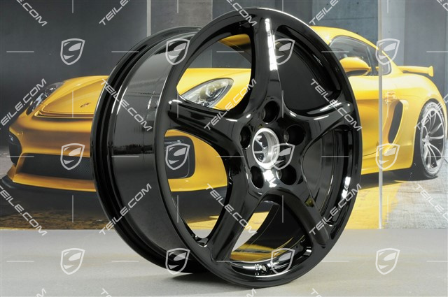 19-inch Carrera Classic wheel set, 8J x 19 ET57 + 11J x 19 ET51, black high gloss