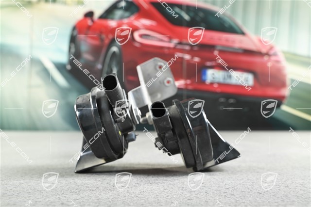 Klakson / sygnał dźwiękowy, podwójny, ze wspornikiem