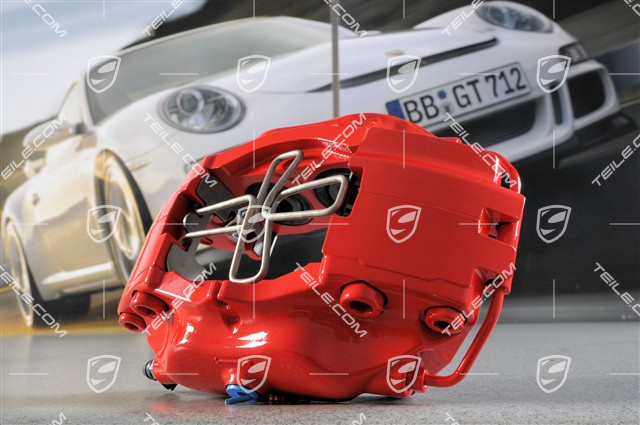 Zacisk hamulcowy bez klocków, czerwony, Turbo 3,6, L