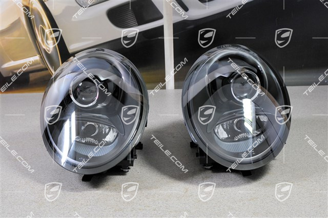 BiXenon headlamp, interior lining black, Turbo/GT3, set (L+R)
