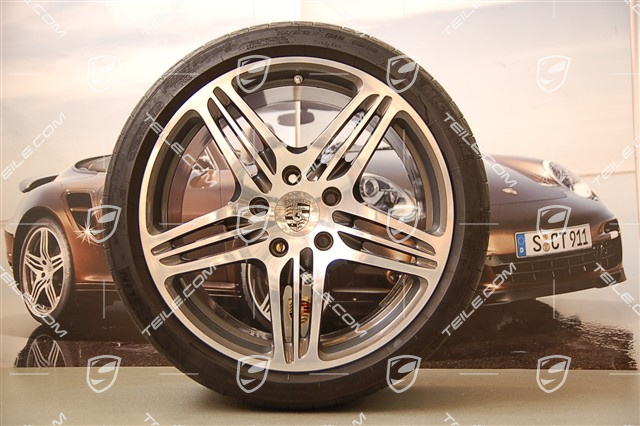 19-inch Turbo I summer wheel set, wheels 8,5J x 19 ET 56 + 11J x 19 ET51 + NEW summer tyres 235/35 ZR19 + 305/30 ZR19, with TPMS