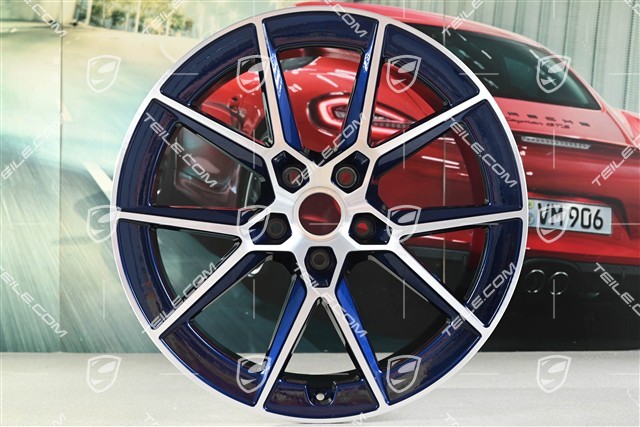 21" Carrera S Felge, 11,5J x 21 ET79, enzian blau